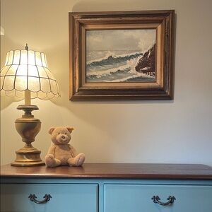 Framed Ocean Wave Painting